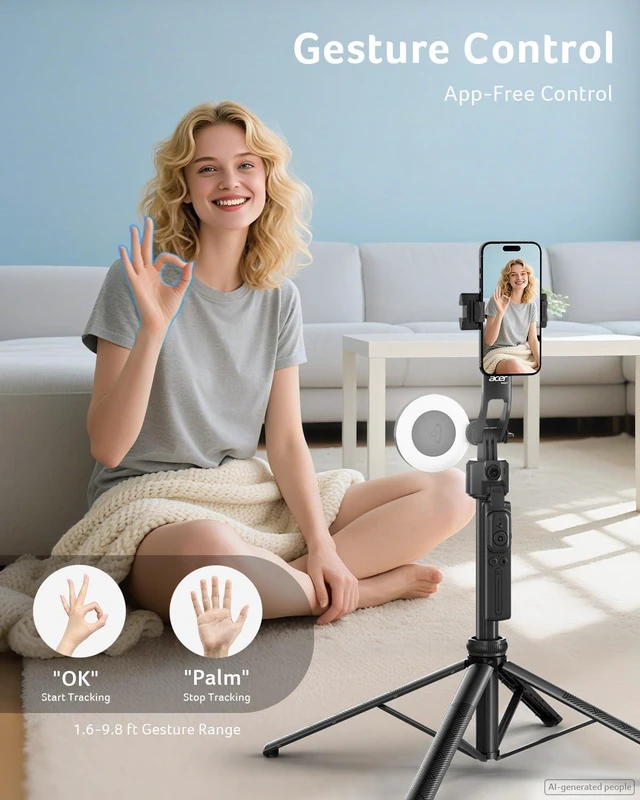 Alt view image 3 of 7 - Gadget Auto Face Tracking Tripod for iPhone