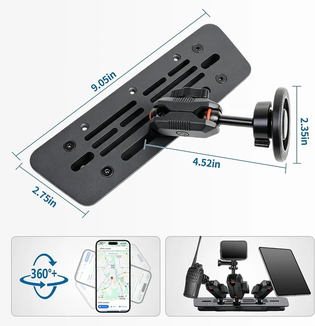Alt view image 2 of 7 - Magnetic Phone Mount Phone Holder for Jeep Wrangler TJ