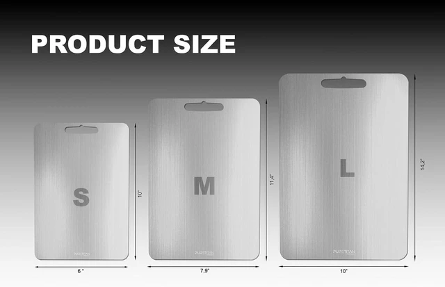 Alt view image 2 of 7 - ® Non-Porous Titanium Cutting Board Superior Hygiene, Dishwasher Safe & Non-Slip