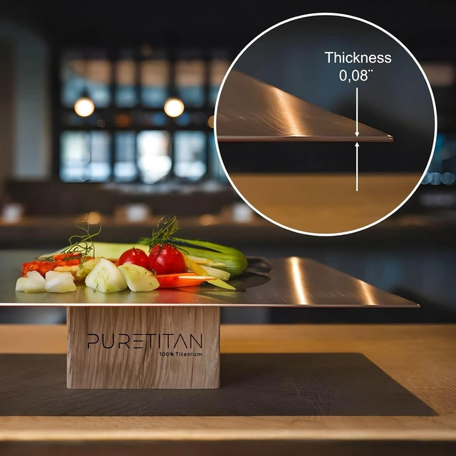 Alt view image 6 of 7 - ® Non-Porous Titanium Cutting Board Superior Hygiene, Dishwasher Safe & Non-Slip