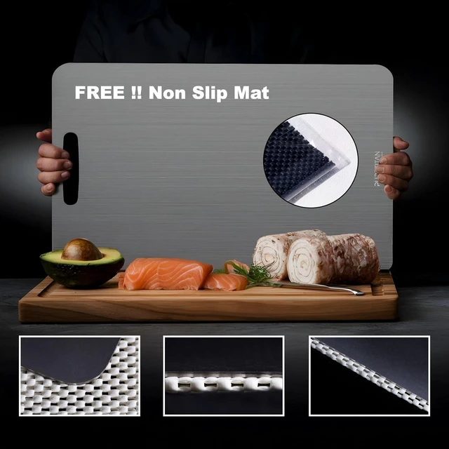 Alt view image 7 of 7 - ® Non-Porous Titanium Cutting Board Superior Hygiene, Dishwasher Safe & Non-Slip
