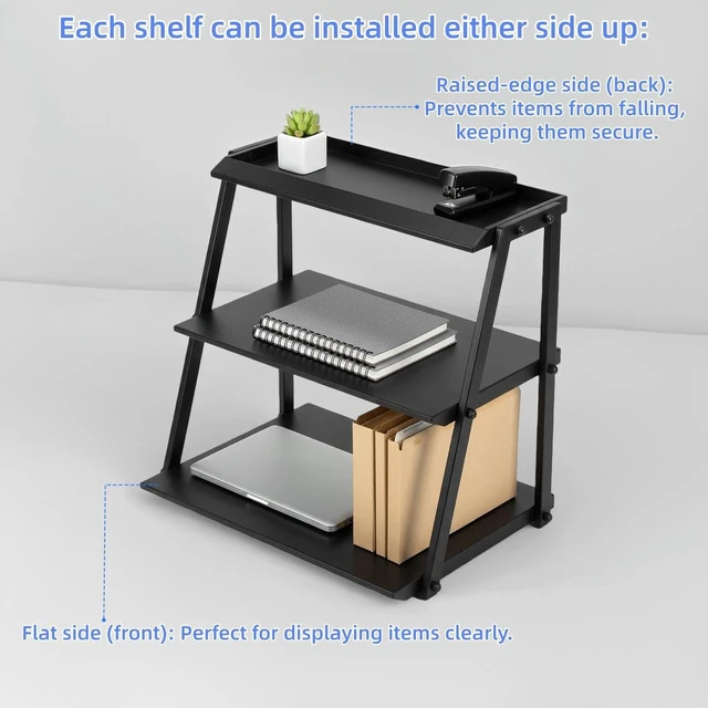 Alt view image 3 of 7 - 3-Tier Carbon Steel Cupcake Stand,Countertop Candy&Snack Display Rack,Black