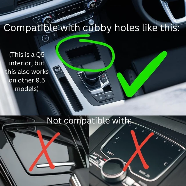 Alt view image 6 of 6 - Phone Charger Mount for Audi Q5 / SQ5 / A5 B9.5 (2020+), Compatible iPhone and Android.
