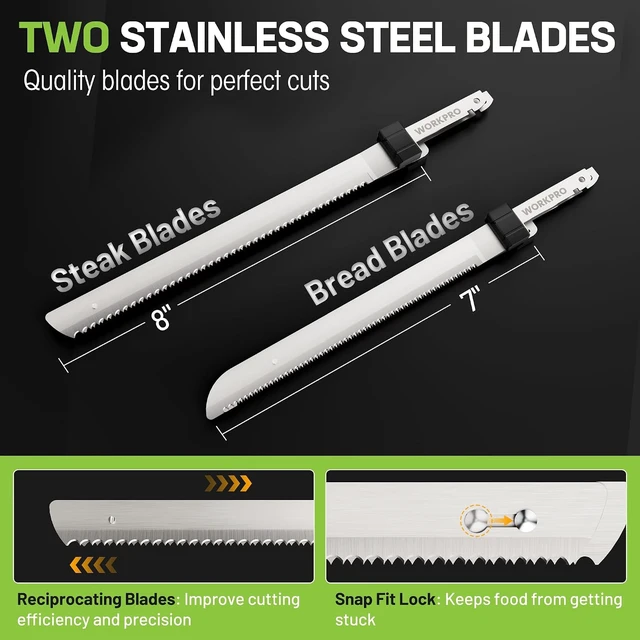 Alt view image 4 of 7 - Cordless Electric Knife for Meat Slicing, Black
