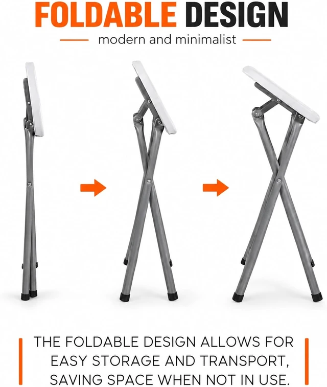 Alt view image 7 of 7 - 30 Inch Tall Folding Stool Chair