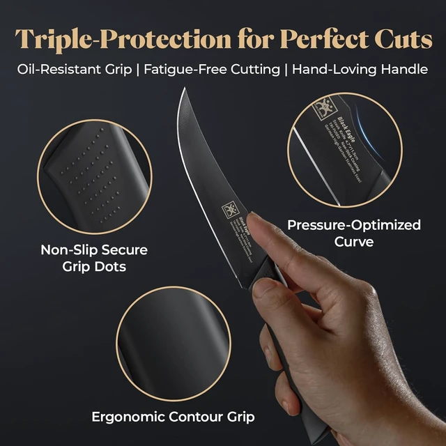 Alt view image 4 of 7 - Steak Knives Set of 12, 4.7 Inch Dishwasher Safe Table Knives