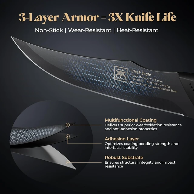 Alt view image 5 of 7 - Steak Knives Set of 12, 4.7 Inch Dishwasher Safe Table Knives