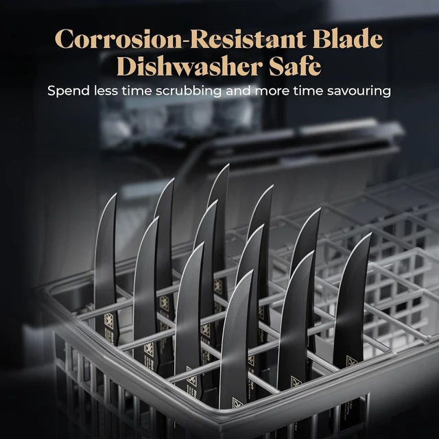 Alt view image 6 of 7 - Steak Knives Set of 12, 4.7 Inch Dishwasher Safe Table Knives