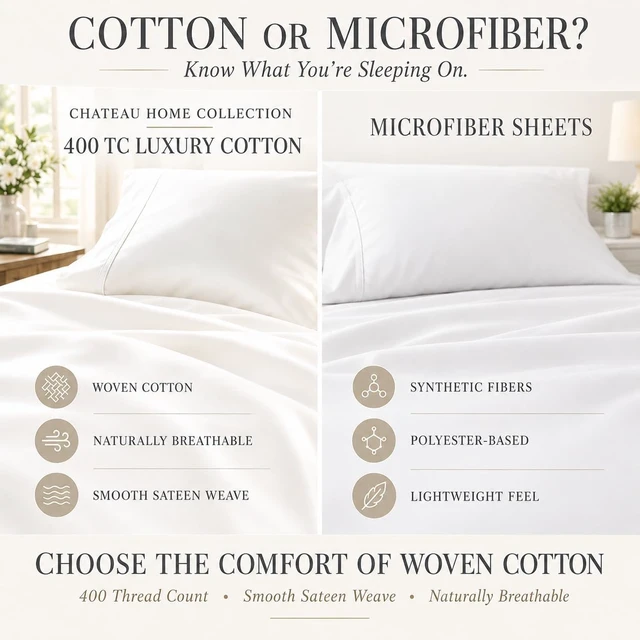 Alt view image 7 of 7 - Egyptian Cotton Sheets Queen Size Bed Set, 400TC Queen Sheet Set - White