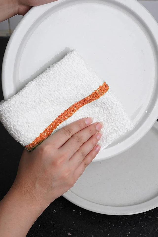 Alt view image 3 of 7 - Terry Bar Mop Towels (Value Pack of 60) Size 16"x19" Absorbent and Durable, Multipurpose Cleaning Rags, Cotton Cleaning Cloths, Terry Cloth Rags, Reusable Shop Rag