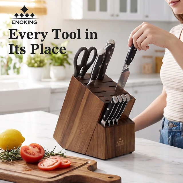 Alt view image 2 of 7 - Knife Block without Knives, 25 Slots Large Knife Holder