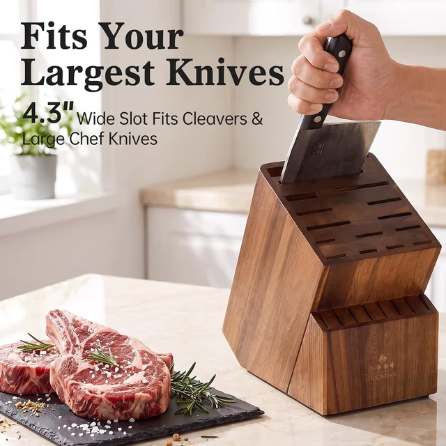 Alt view image 3 of 7 - Knife Block without Knives, 25 Slots Large Knife Holder