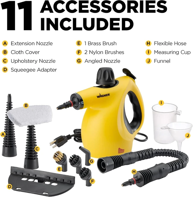 Alt view image 2 of 7 - Spraytech 505e Handheld Steam Cleaner with 11 Accessories