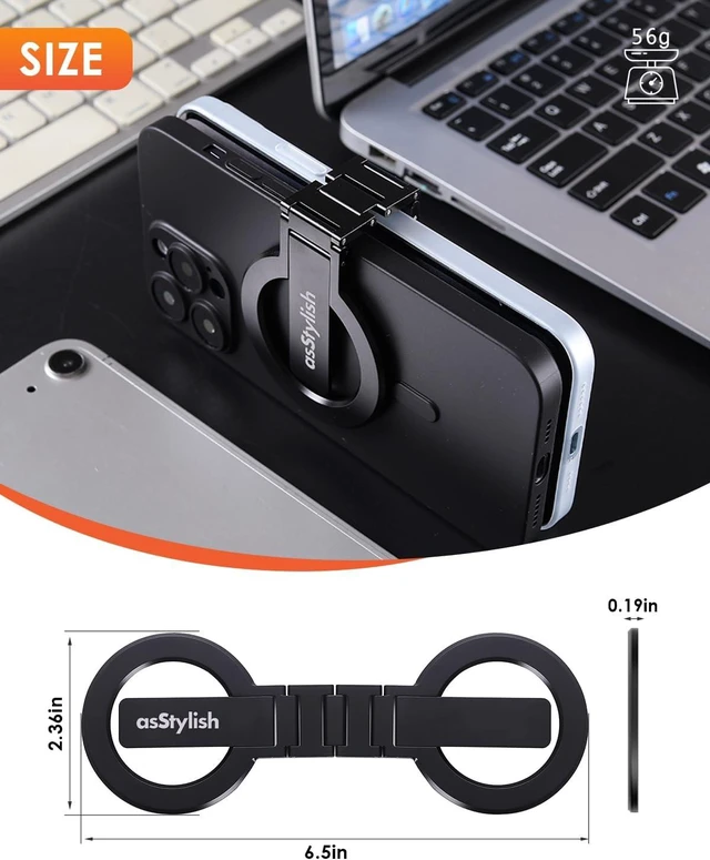 Alt view image 2 of 7 - Twins Carry: Magnetic Dual-Phone Holder for iPhone & Android