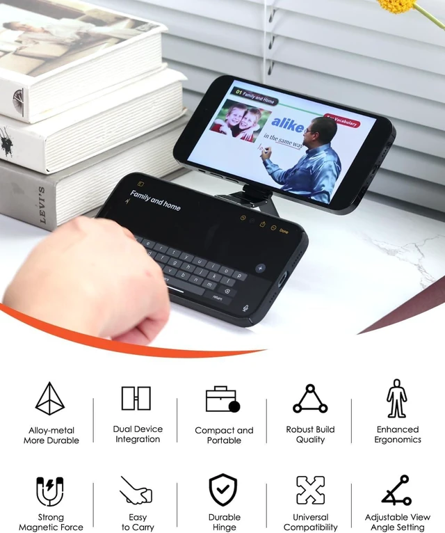 Alt view image 3 of 7 - Twins Carry: Magnetic Dual-Phone Holder for iPhone & Android