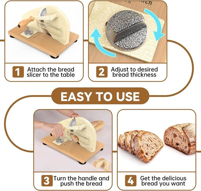 Alt view image 6 of 7 - Manual Bread Slicer for Homemade Sourdough Adjustable Thickness