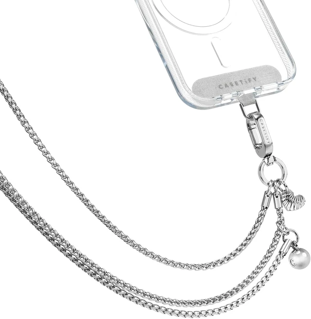 Alt view image 2 of 2 - Metal Heart Crossbody Strap - Gold/Silver
