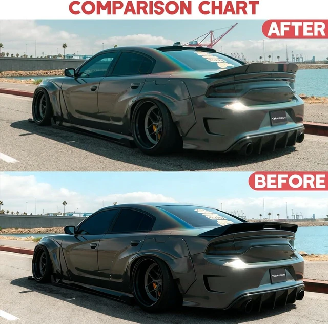 Alt view image 2 of 7 - Rear Window Roof Spoiler for Dodge Charger 2015-2026, Dodge Charger Accessories Wing Spoiler for SRT Hellcat, Scatpack, R/T, GT, SXT, SE, Enforcer, Daytona, Pursuit (V Style)