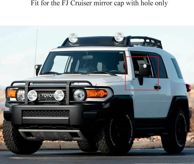 Alt view image 4 of 7 - Black Side Mirror Caps for Toyota FJ Cruiser XJ10 TRD Offroad 2007-2022