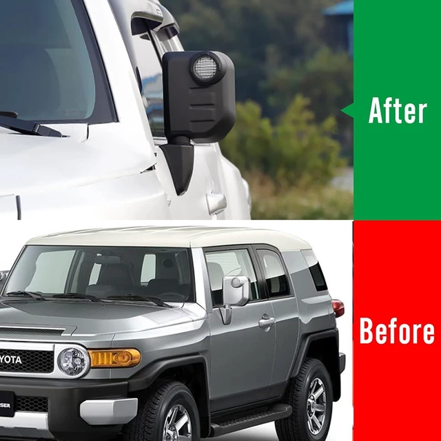 Alt view image 3 of 7 - Black Side Mirror Caps for Toyota FJ Cruiser XJ10 TRD Offroad 2007-2022