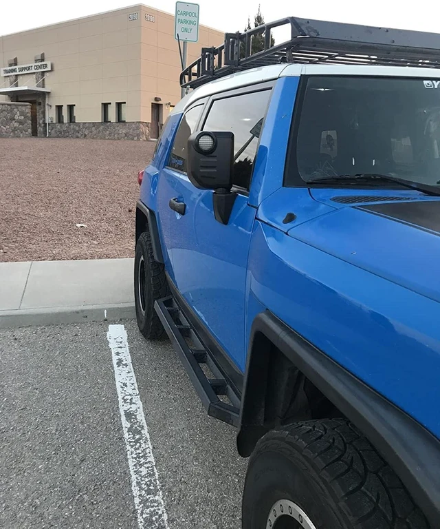 Alt view image 6 of 7 - Black Side Mirror Caps for Toyota FJ Cruiser XJ10 TRD Offroad 2007-2022