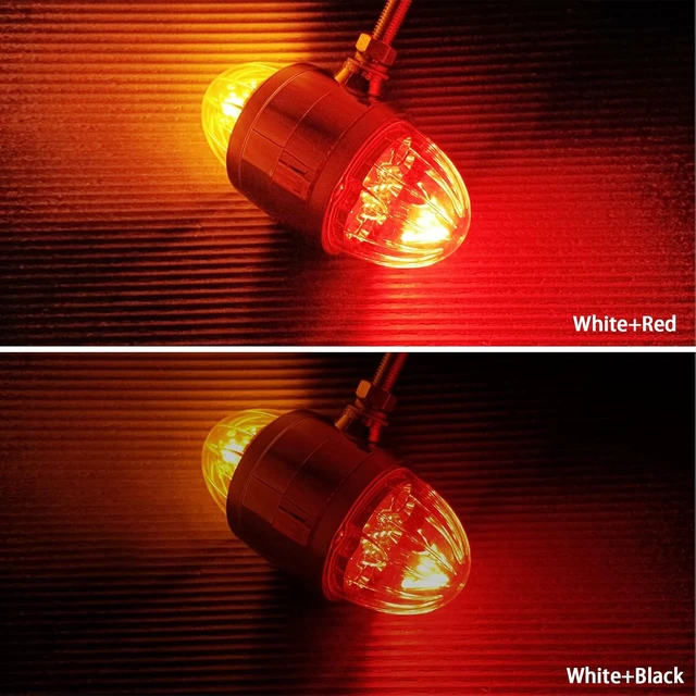 Alt view image 3 of 6 - 2PCS Double Face Watermelon Lights, Dual Function Amber Red Marker Lights