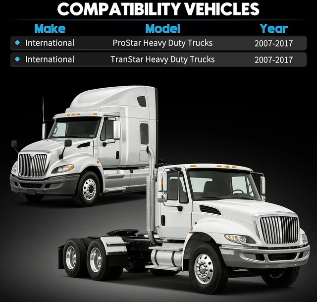 Alt view image 3 of 6 - HLK2733L HLK2733R 2Pcs Poly Hood Guide Driver & Passenger Side Compatible with International IHC ProStar LoneStar Transtar WorkStar Heavy Duty Trucks Replace 3810978C1 3810981C1 3810979C1 3810982C1