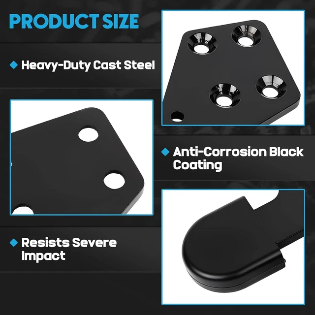 Alt view image 4 of 6 - HLK2733L HLK2733R 2Pcs Poly Hood Guide Driver & Passenger Side Compatible with International IHC ProStar LoneStar Transtar WorkStar Heavy Duty Trucks Replace 3810978C1 3810981C1 3810979C1 3810982C1