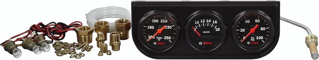 Alt view image 2 of 3 - SP0F000054 Style Line 2" Triple Gauge Kit Kit - Clean Easy to Read Look with Black Dial Face and Black Bezel