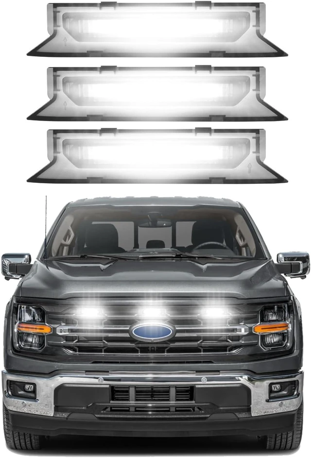 Main image of LED Front Grill Light for 2024 2025 2026 Ford F150 XLT, White