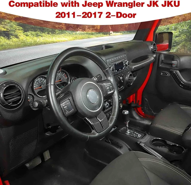 Alt view image 3 of 7 - 16PCS JK Interior Accessories Trim Kit for Jeep Wrangler 2011-2017