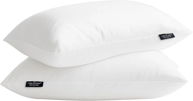 Main image of 100% Organic Cotton Cover Bed Pillows King Size Set of 2