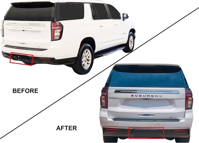 Alt view image 3 of 7 - APA Replacement for Rear Trailer Hitch Cover 2021 2022 2023 Tahoe Suburban Yukon Yukon Denali Yukon XL Yukon XL Denali with Mounting Clips Included 85139540 84340919 GM1129130