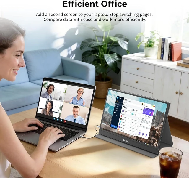 Alt view image 6 of 7 - Portable Monitor 15.6 Inch FHD 1080P IPS Screen Extender for Laptop