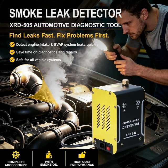 Alt view image 5 of 7 - Smoke Machine Automotive, All Accessories & 100ml Smoke Fluid for Cars