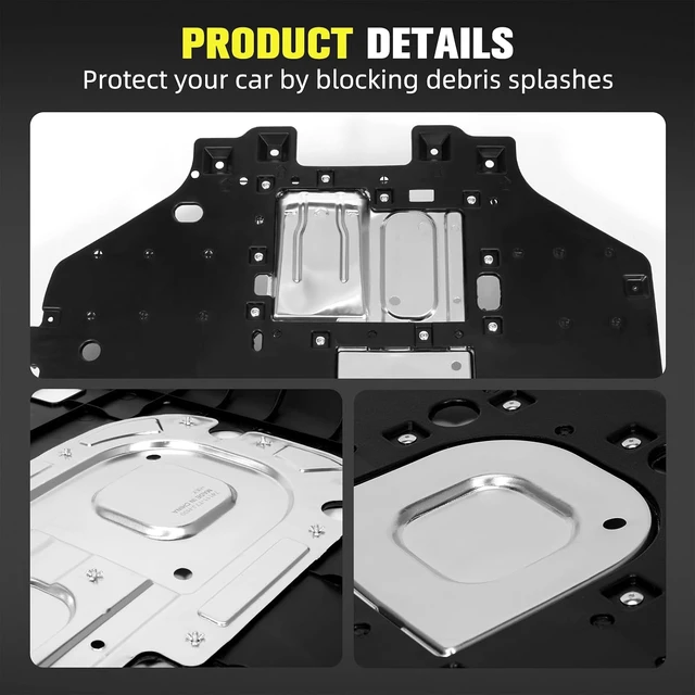 Alt view image 3 of 6 - 74111T7WA00 Front Lower Engine Splash Guard Compatible with Honda HR-V 2016 2017 2018 2019 2020 2021 2022 1.8L,Under Car Splash Shield Lower Cover Board