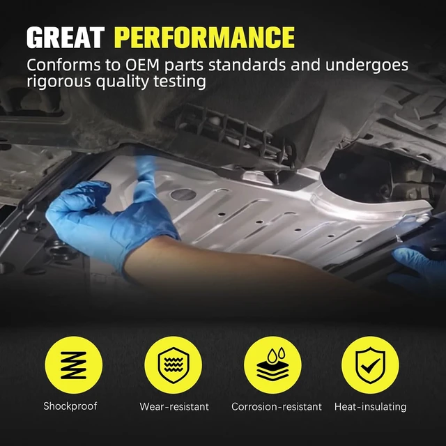 Alt view image 4 of 6 - 74111T7WA00 Front Lower Engine Splash Guard Compatible with Honda HR-V 2016 2017 2018 2019 2020 2021 2022 1.8L,Under Car Splash Shield Lower Cover Board