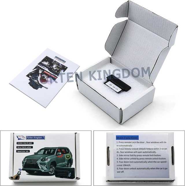 Alt view image 7 of 7 - OBD GX 460 Remote Car Auto Window Lift Close Open Side Mirror Folding Unfold and Door Speed Lock Module Kit for Lexus GX460 2010-2019 Accessories