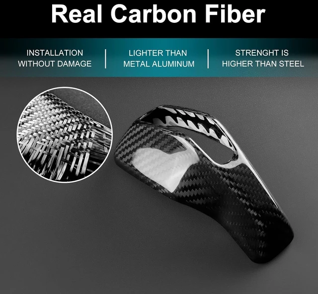 Alt view image 6 of 7 - Carbon Fiber Gear Shift Knob Cover for Dodge Charger 2024-up