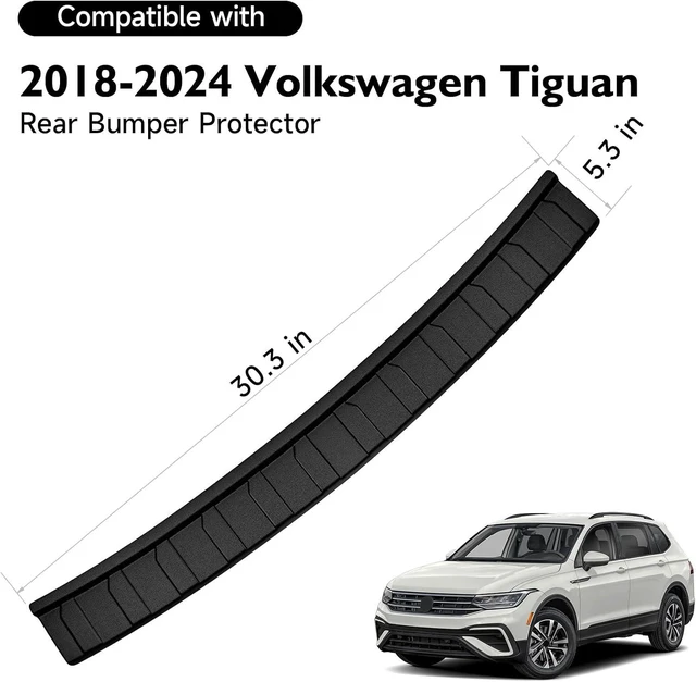 Alt view image 4 of 7 - Rear Bumper Guards for Volkswagen VW Tiguan 2018-2024 Accessories ABS Material Bumper Protector Bumper Guard
