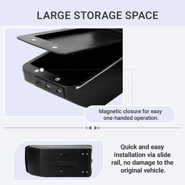 Alt view image 2 of 6 - Center Console Armrest for Mini Cooper Coupe Countryman,7 USB Ports