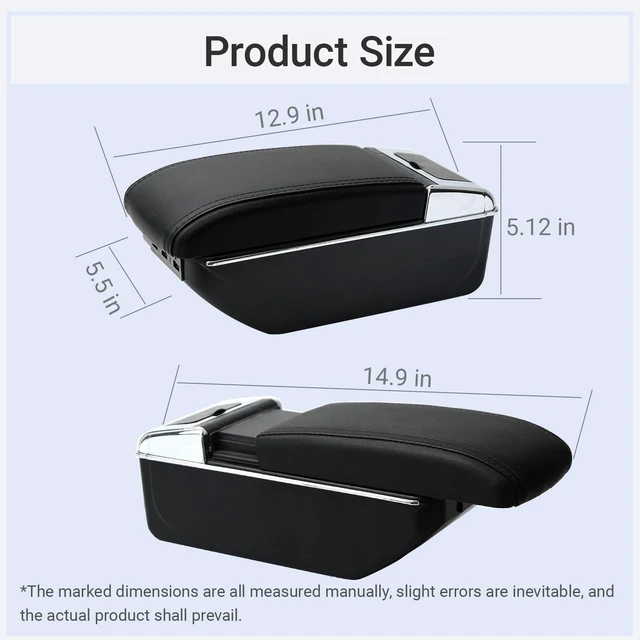 Alt view image 6 of 6 - Center Console Armrest for Mini Cooper Coupe Countryman,7 USB Ports