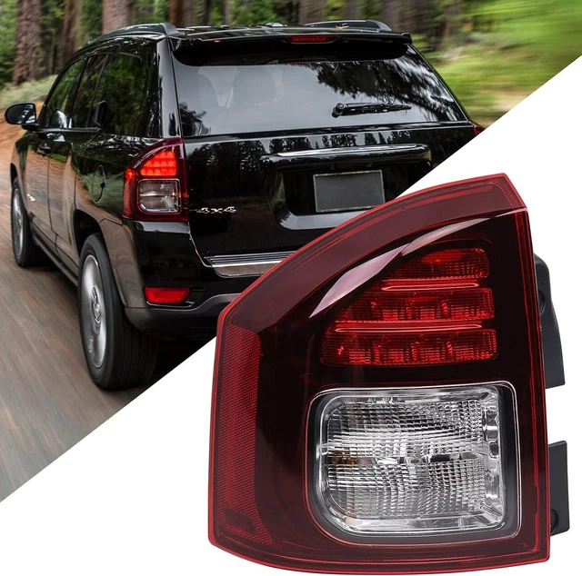Main image of Left Tail Light Fit for Jeep Compass 2014-2017 Taillight Driver Side LH Tail lamp Brake Lamp Assembly Replacement Accessory