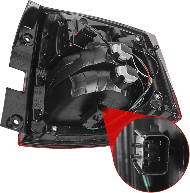 Alt view image 3 of 6 - Left Tail Light Fit for Jeep Compass 2014-2017 Taillight Driver Side LH Tail lamp Brake Lamp Assembly Replacement Accessory