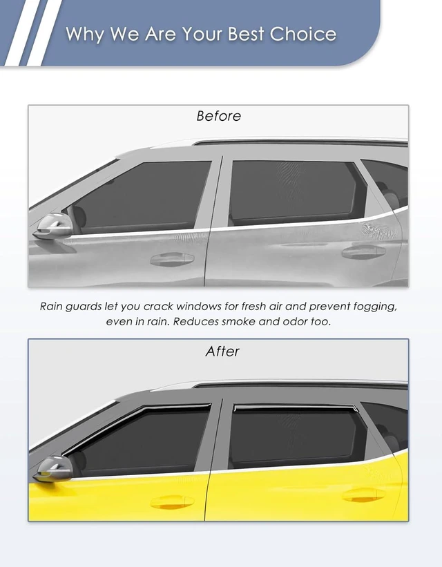 Alt view image 7 of 7 - in-Channel Window Visors Rain Guards for Kia Seltos 2021-2026