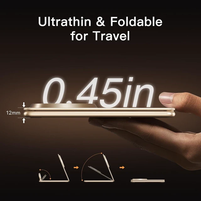 Alt view image 2 of 7 - Foldable Magnetic Charger, 25W 3 in 1 Wireless Charging Station, Qi2.2 Fast Charger, Aluminum Alloy Cooling Charger Stand for iPhone18/17/16 Pro Max, Watch, AirPods(45W Adapter),Ultrathin