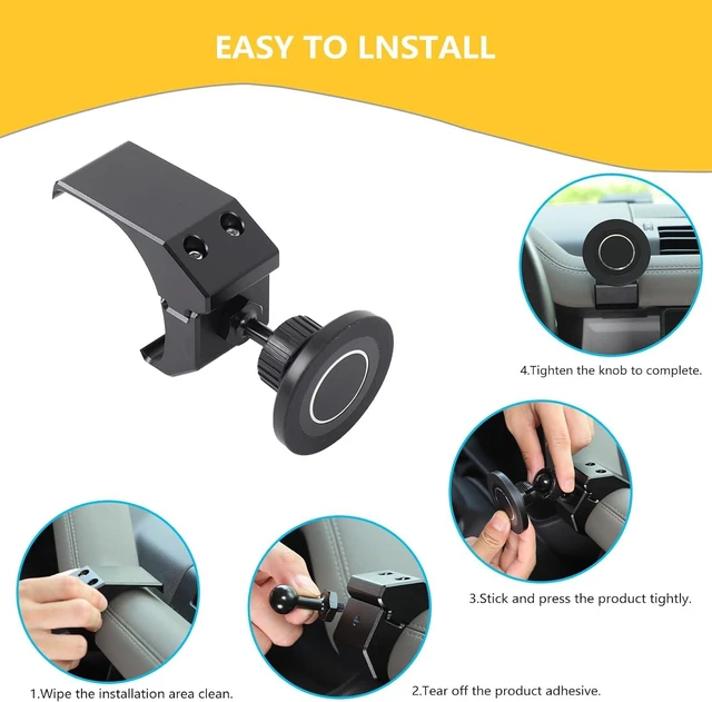 Alt view image 6 of 7 - Magnetic Cell Phone Mount for Land Rover Defender 90 110 130 2020-2025