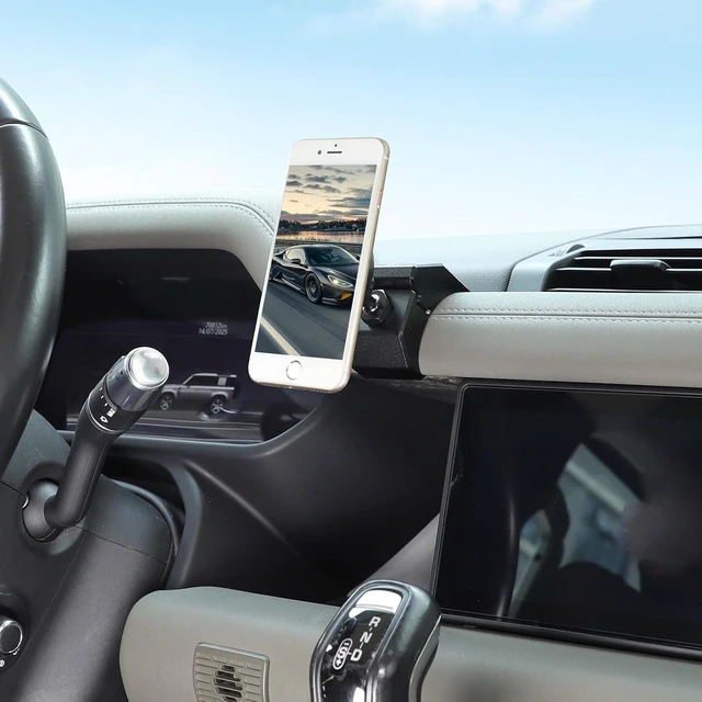 Main image of Magnetic Phone Holder Compatible with Land Rover Defender 110 130 2020-2025, 360° Adjustable Dash Phone Mount Holder for All Smartphones (for High Trim (Leather Dashboard))