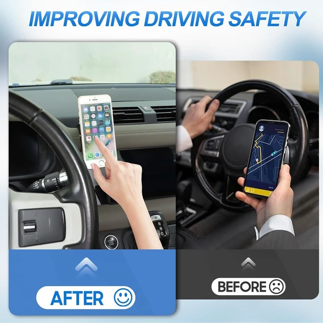 Alt view image 4 of 7 - Magnetic Phone Holder Compatible with Land Rover Defender 110 130 2020-2025, 360° Adjustable Dash Phone Mount Holder for All Smartphones (for High Trim (Leather Dashboard))