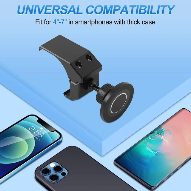 Alt view image 6 of 7 - Magnetic Phone Holder Compatible with Land Rover Defender 110 130 2020-2025, 360° Adjustable Dash Phone Mount Holder for All Smartphones (for High Trim (Leather Dashboard))